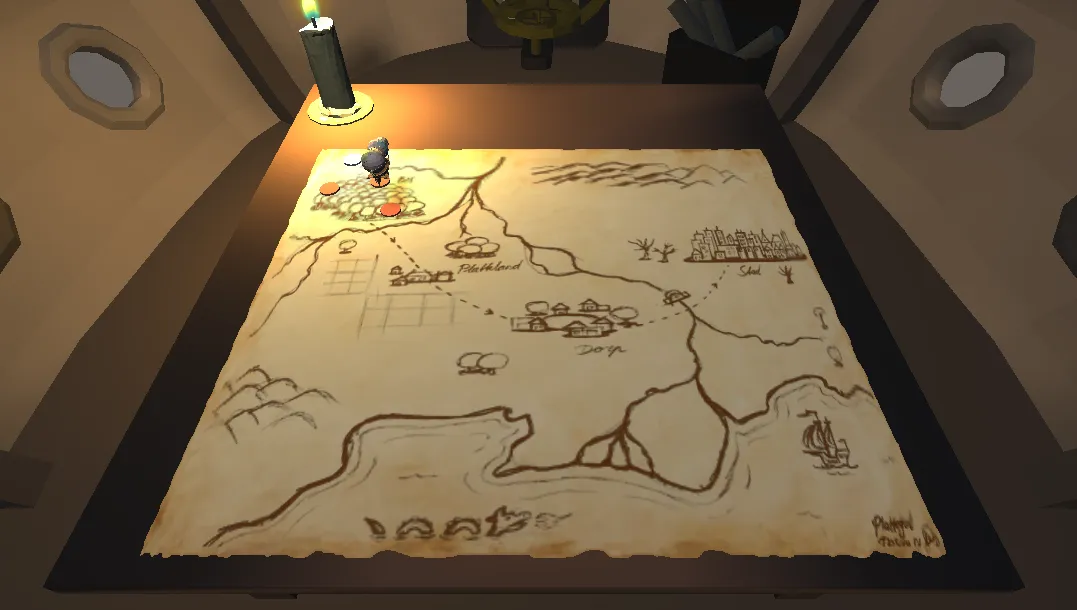 The over-world map in Find the Gnome 2